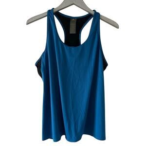 Shape Blue Racerback Tank Top